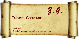 Zuber Gaszton névjegykártya